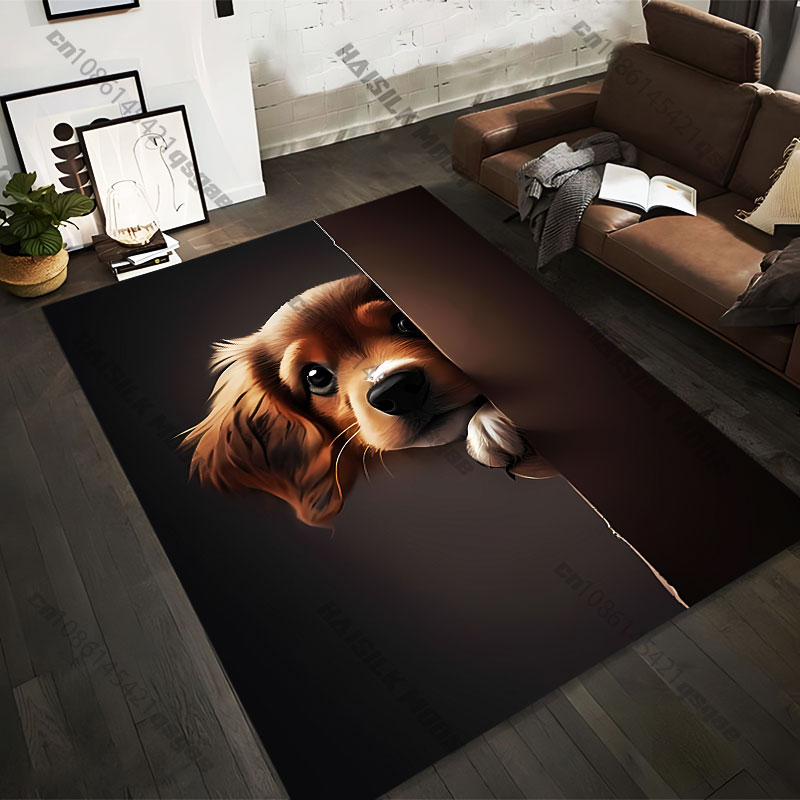 Commercial Wall Printing Machine - 21 Sizes Curious puppy peeking behind