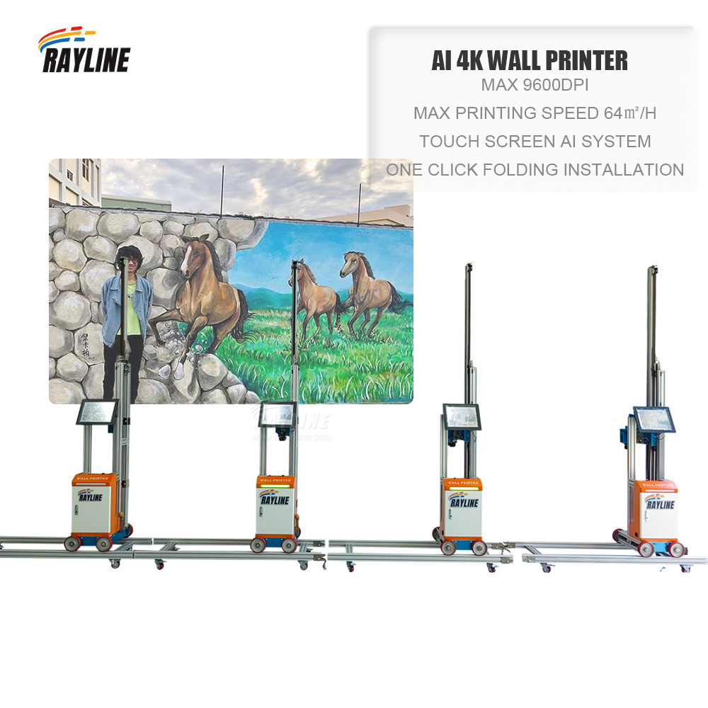 Commercial Wall Printing Machine - 16㎡/hour 9600DPI wall printer machine AI