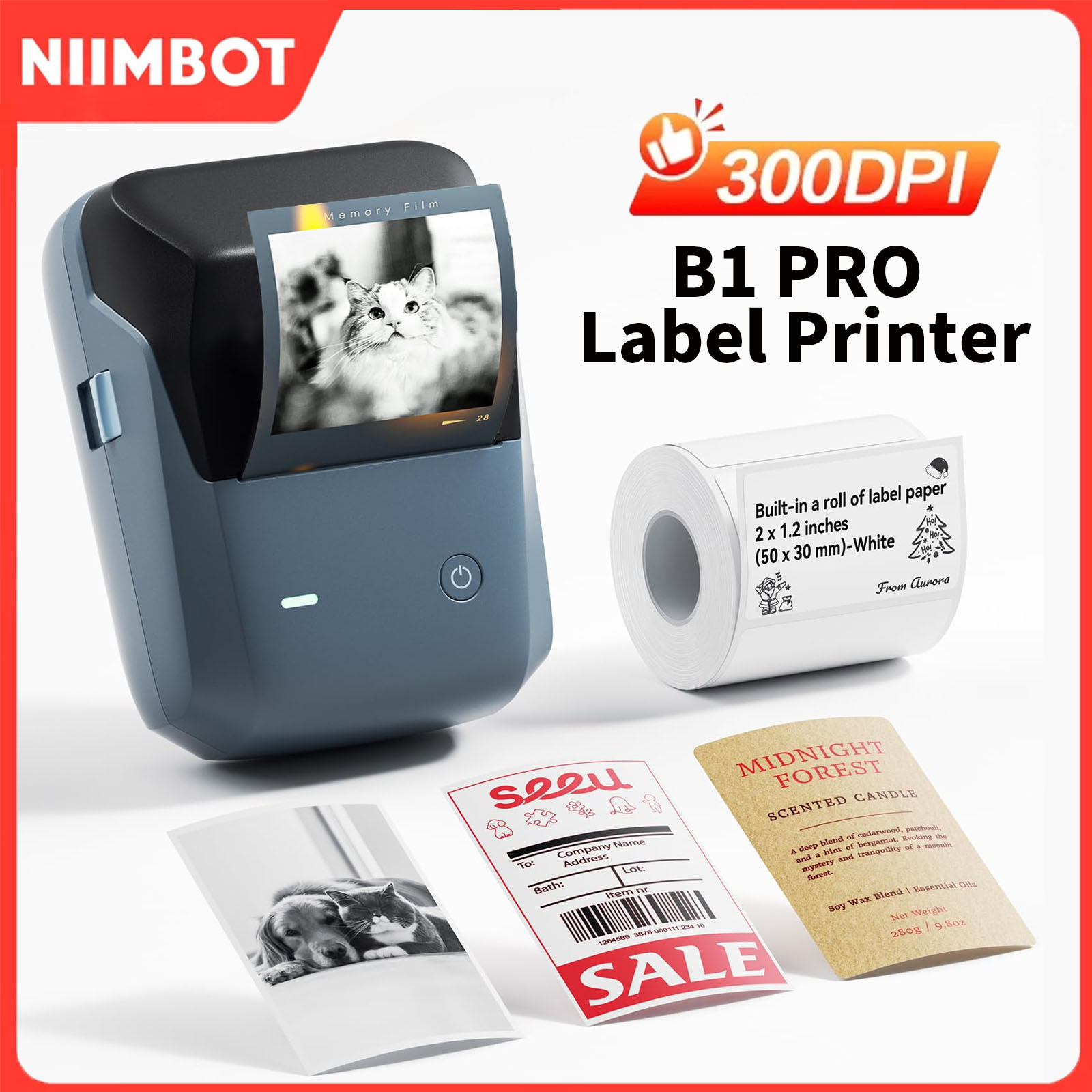 Niimbot B1/B1PRO Label Printer - Commercial Printing Dpi reseña y precio
