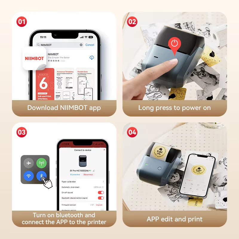 Niimbot B1/B1PRO Label Printer - Commercial Printing Dpi reseña y precio