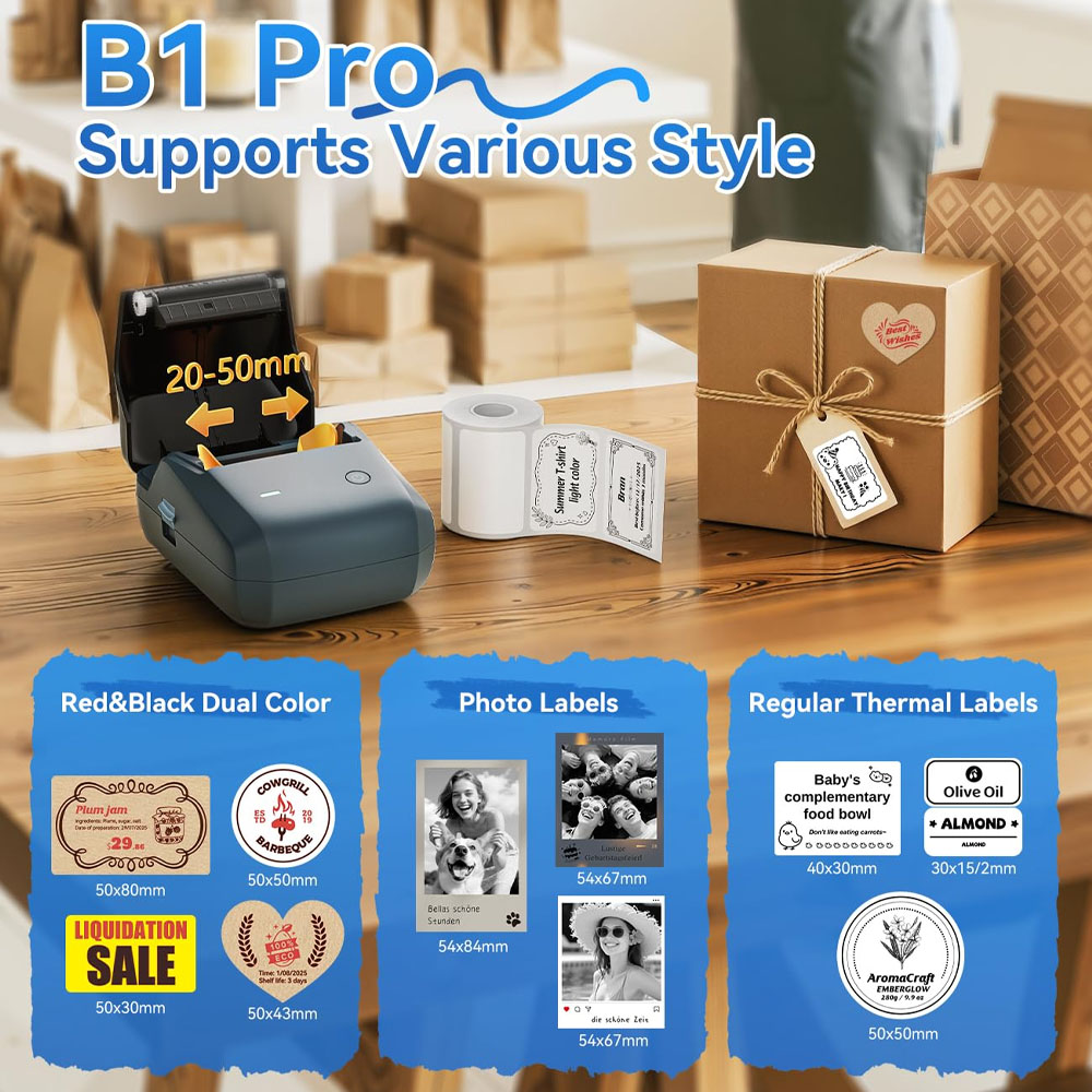 Niimbot B1/B1PRO Label Printer - Commercial Printing Dpi reseña y precio