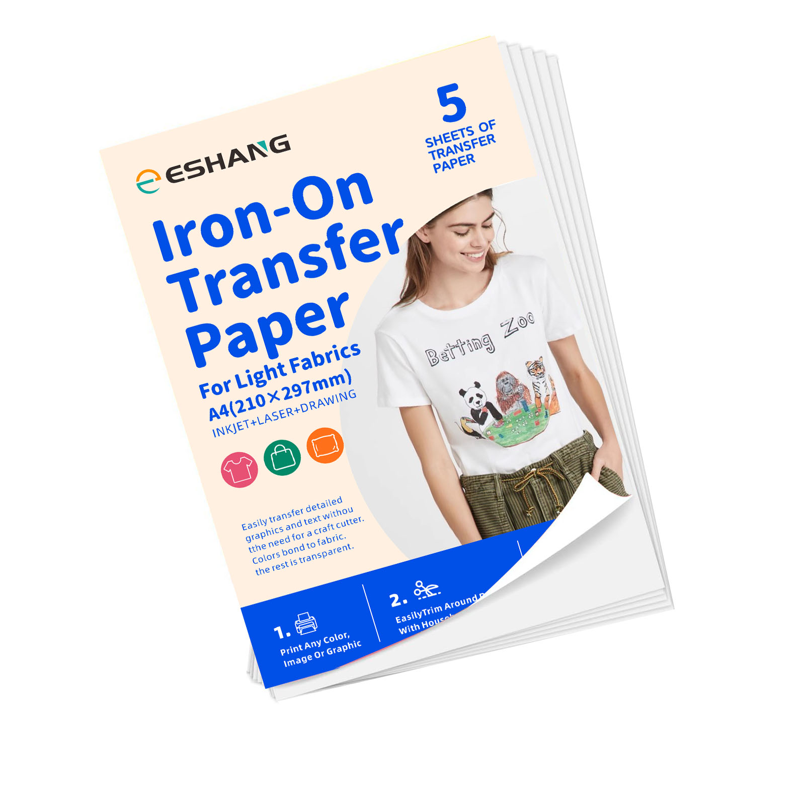 5 Sheets A4 Heat Transfer Pape - Commercial Vinyl Printing reseña y precio