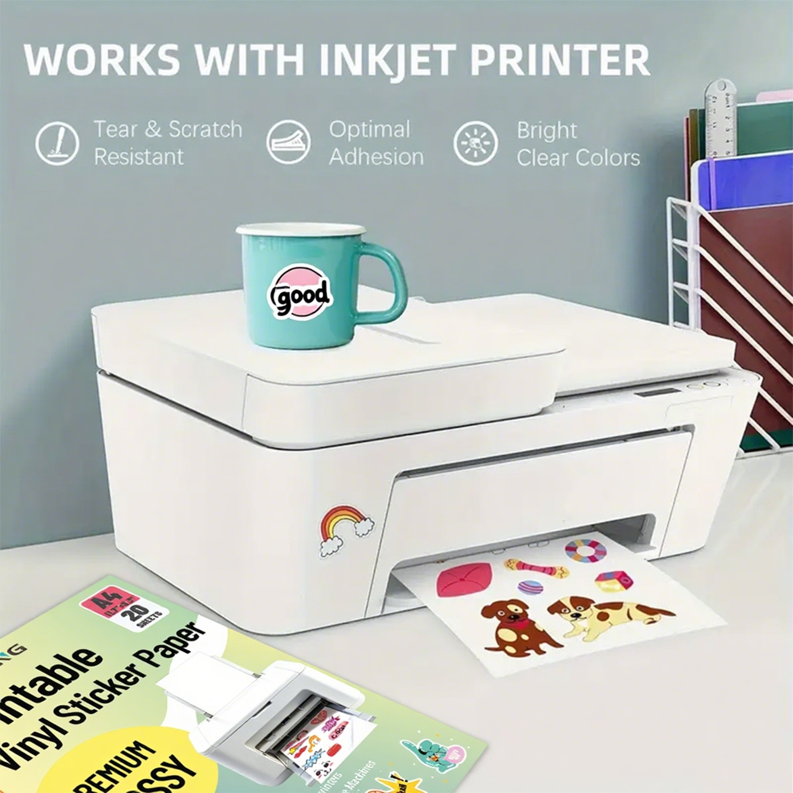 20 Sheets A4 Glossy Vinyl Stic - Commercial Vinyl Printing reseña y precio