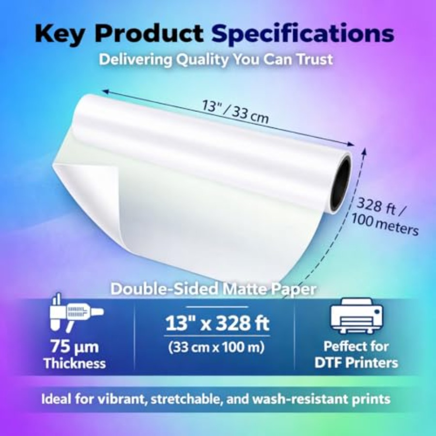 DTF Transfer Film 33cm 100m A3 - Dtf Hot Peel Film reseña y precio