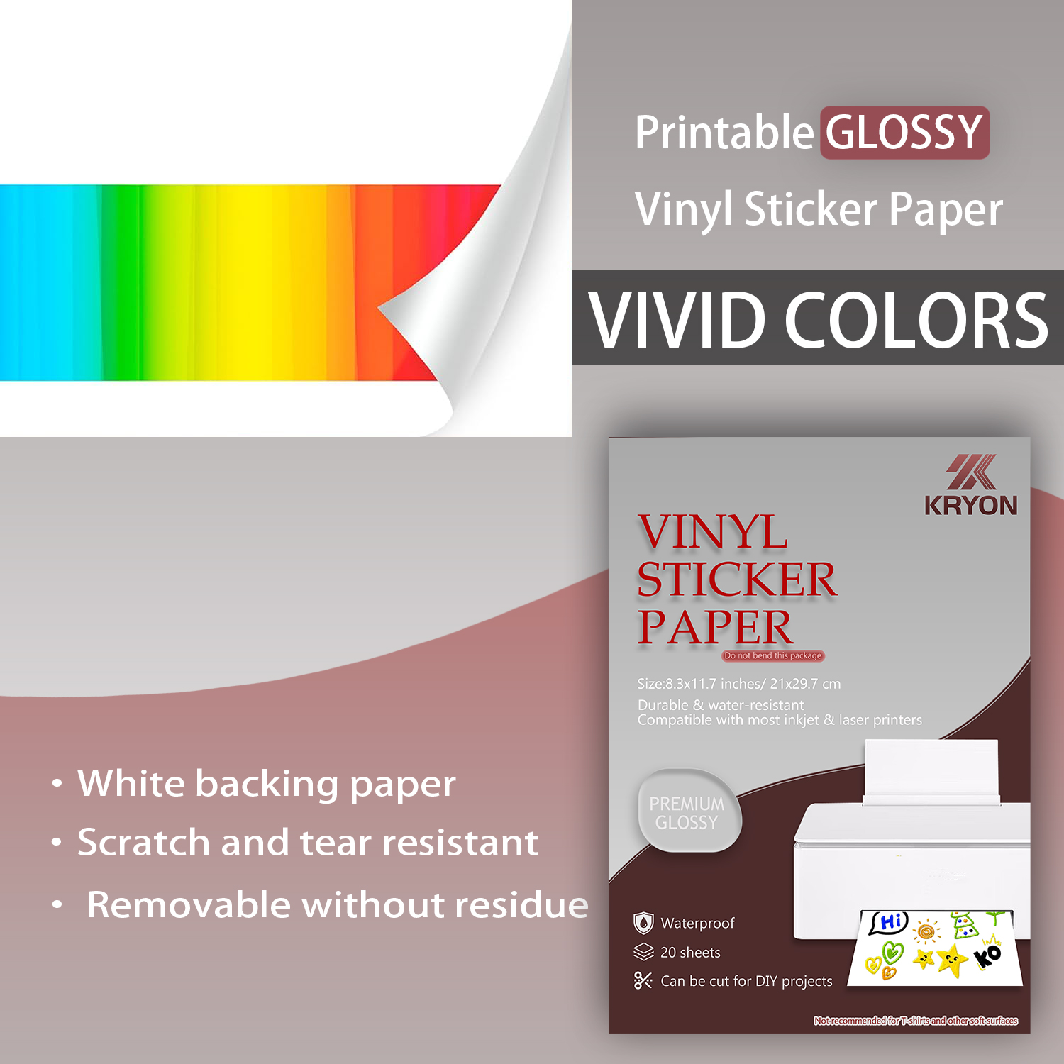 Glossy White Printable Vinyl S - Commercial Vinyl Printing reseña y precio