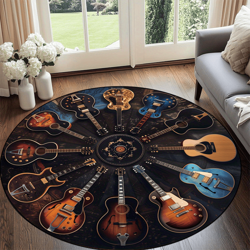 VIKAMA Rock Guitar Round Area  - Commercial Printing Products reseña y precio