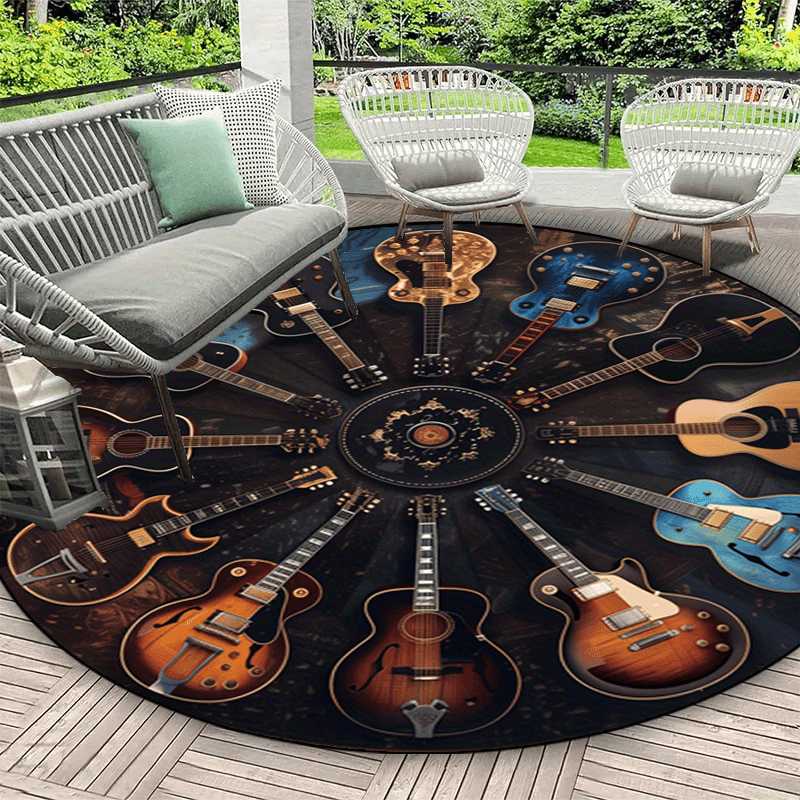 VIKAMA Rock Guitar Round Area  - Commercial Printing Products reseña y precio