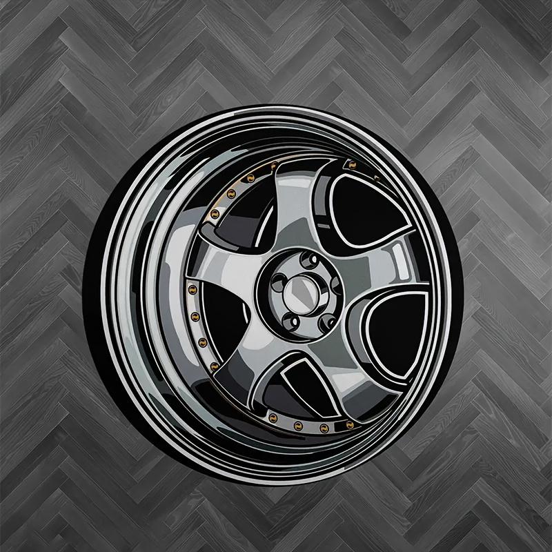 VIKAMA Car Wheel Rim Round Are - Commercial Printing Products reseña y precio