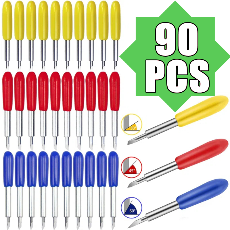 90-10PCS 30/45/60 Degrees Repl - Cutting Plotter Blade reseña y precio
