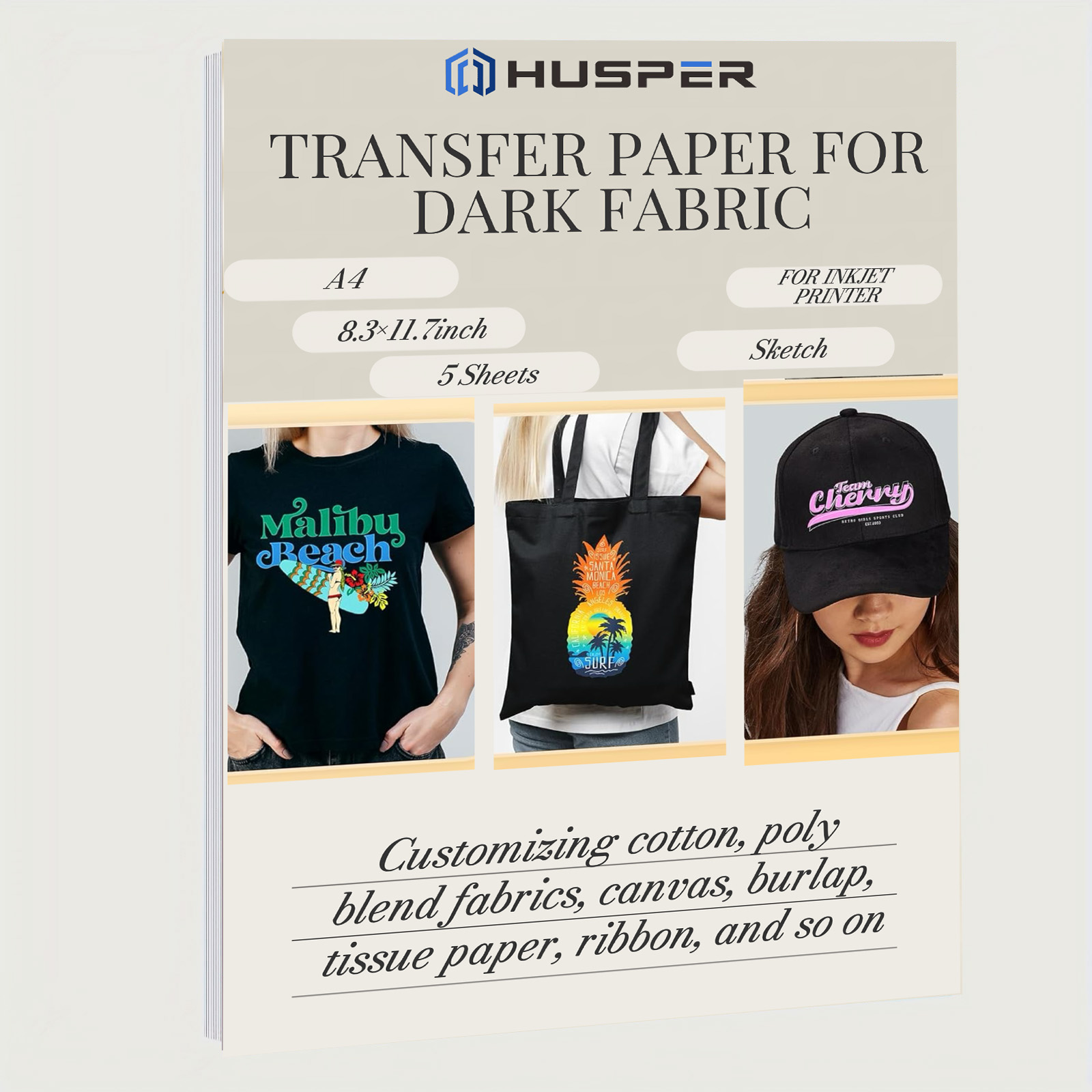 HUSPER A4 Size 5 Sheets therma - Commercial Vinyl Printing reseña y precio