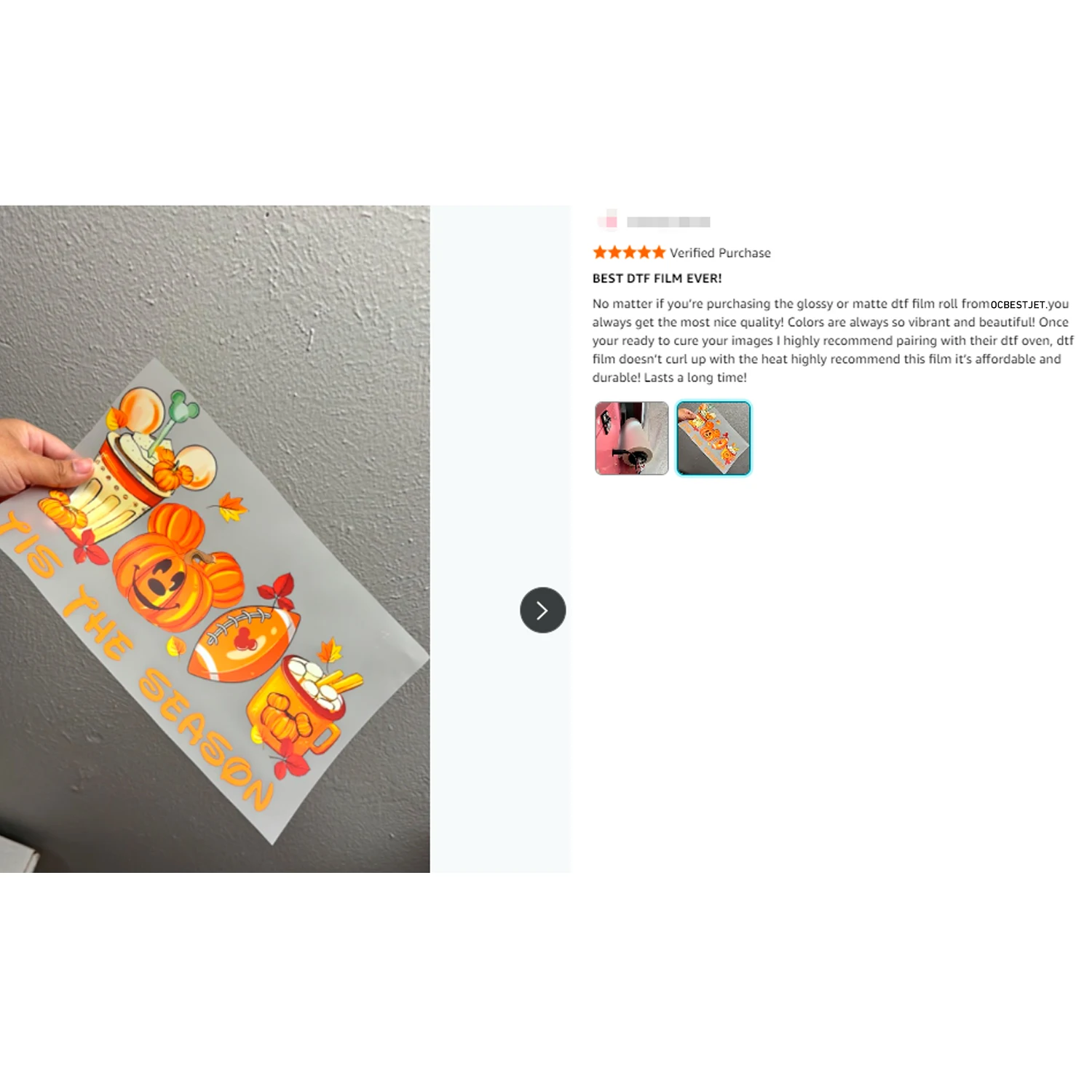DTF Film Roll 30cm 100m DTF Ho - Dtf Hot Peel Film reseña y precio