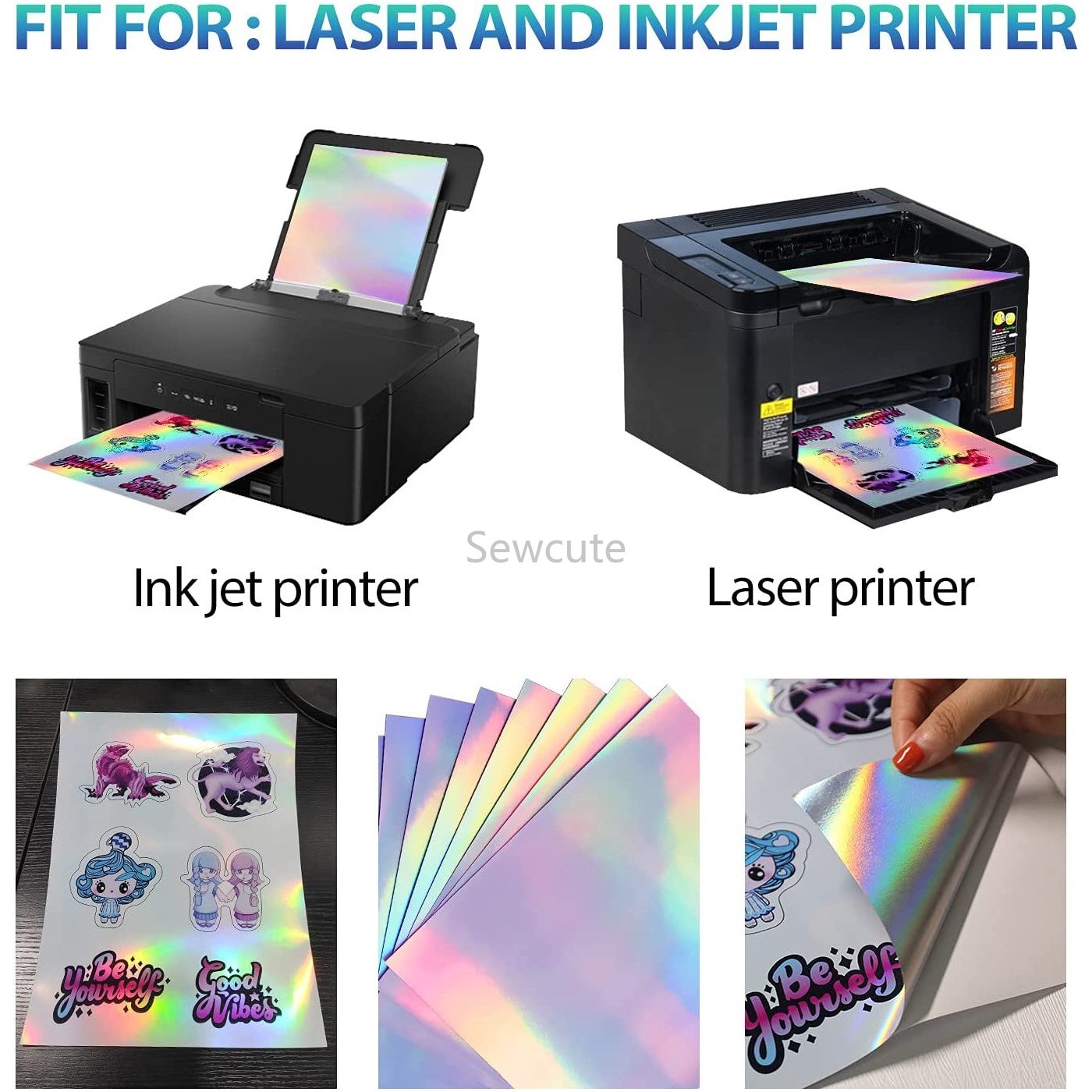 10Sheets Holographic Sticker P - Commercial Vinyl Printing reseña y precio